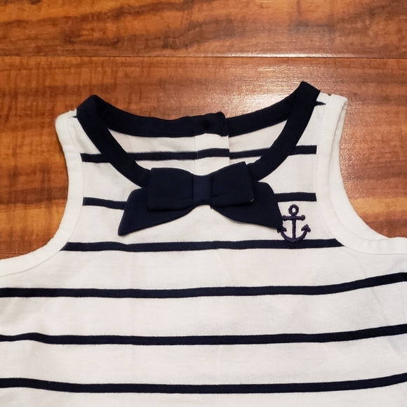 Janie and Jack NWT 3-6 months striped peplum top and canvas anchor shorts set - Picture 3 of 6